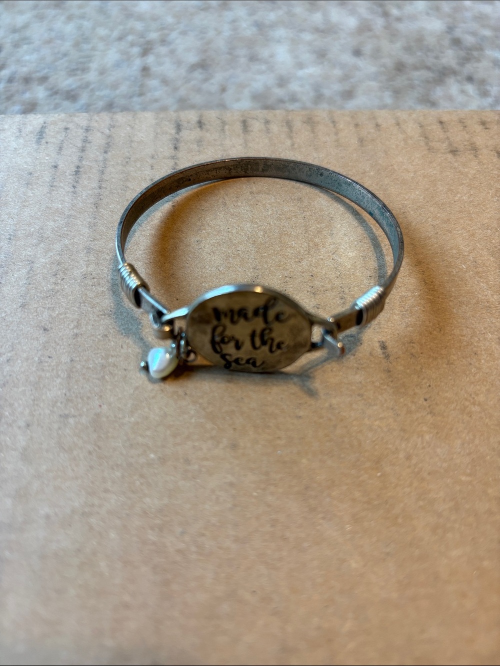 Silver 'Made for the Sea' Engraved Charm Bracelet